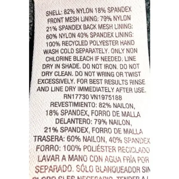 NWOT Shade & Shore Swimsuit Large Center Ring Tummy Control Floral Black Bandeau - Picture 7 of 7